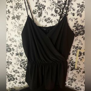 Black cris cross fit and flare 21 saints top